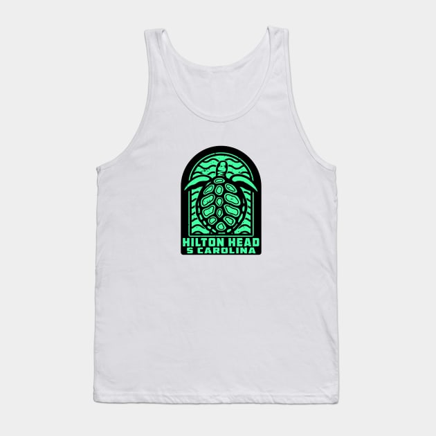 Hilton Head Island South Carolina Beach Sea Turtle Tank Top by DD2019